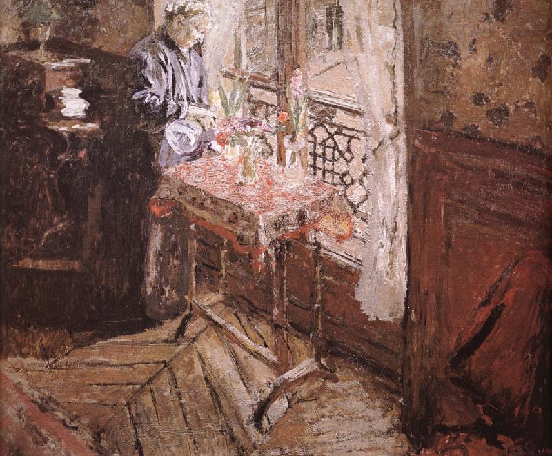 Edouard Vuillard Vial wife and hyacinth